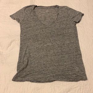 J Crew linen v neck tee, small